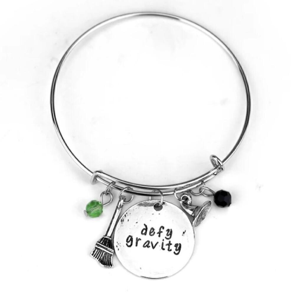 Wicked Defy Gravity Expandable Bangle Charm Bracelet